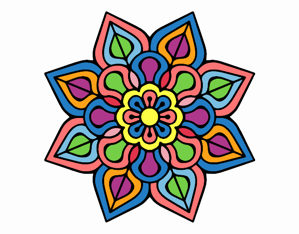 Mandala de flor sencilla