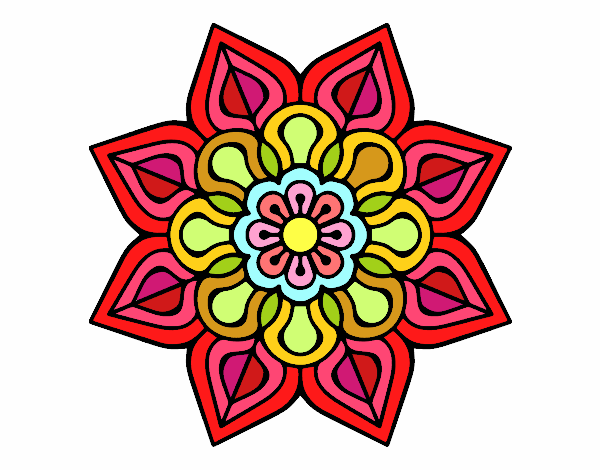 Mandala de flor sencilla