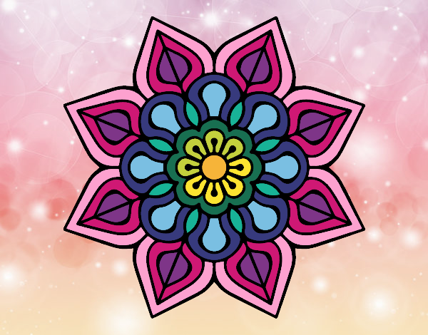 Mandala de flor sencilla