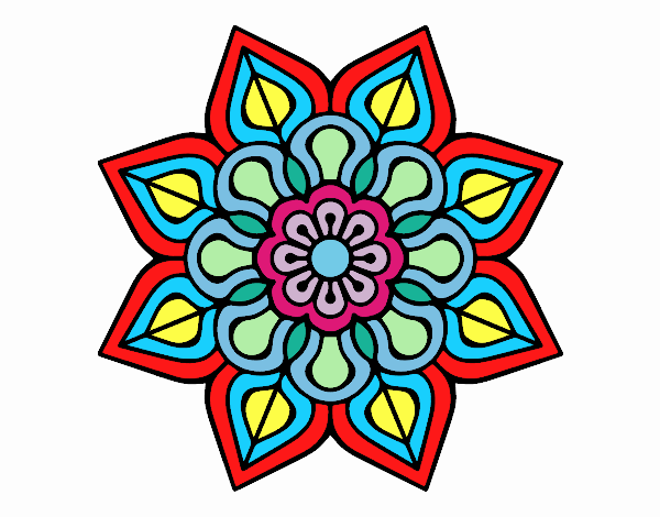 Mandala de flor sencilla