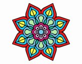 Mandala de flor sencilla