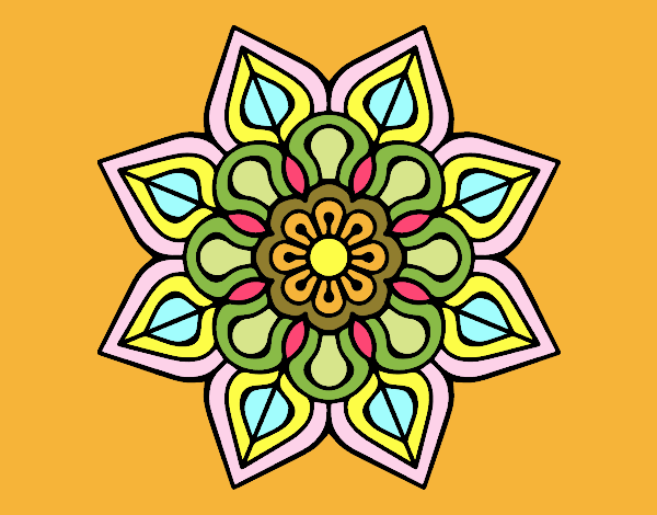 Mandala de flor sencilla