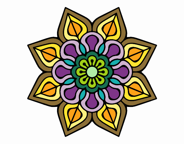 Mandala de flor sencilla