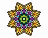 Mandala de flor sencilla