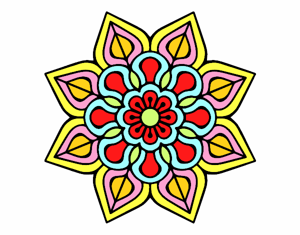 Mandala de flor sencilla