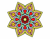 Mandala de flor sencilla