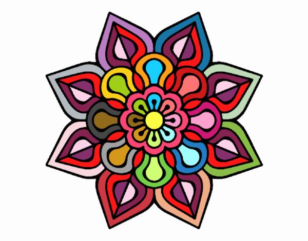 Mandala de flor sencilla