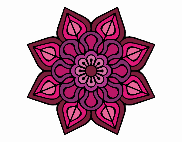 Mandala de flor sencilla