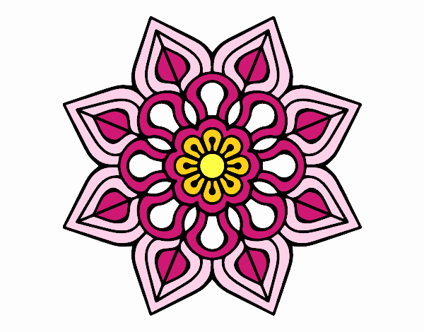 Mandala de flor sencilla