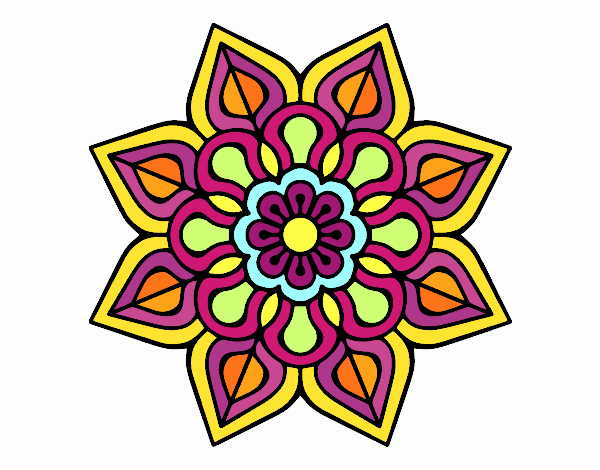 Mandala de flor sencilla