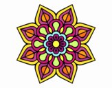 Mandala de flor sencilla