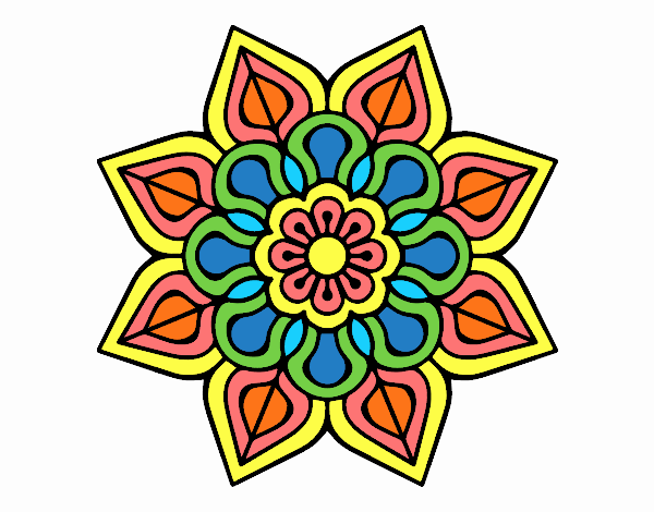 Mandala de flor sencilla