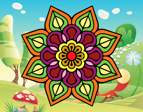 Mandala de flor sencilla