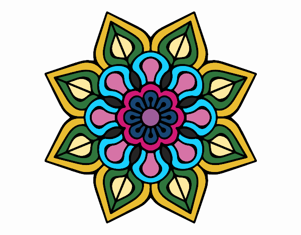 Mandala de flor sencilla