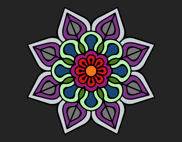 Mandala de flor sencilla