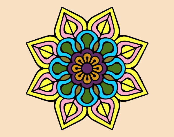 Mandala de flor sencilla