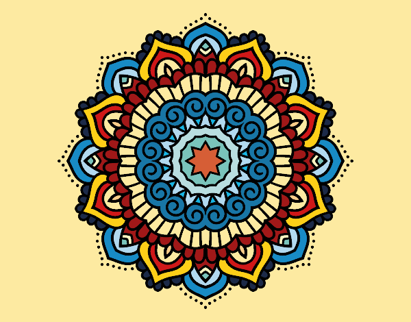 Mandala estrella decorada