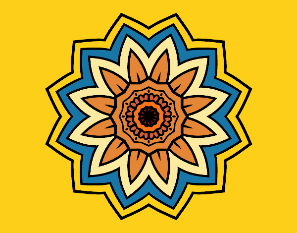 Mandala flor de girasol