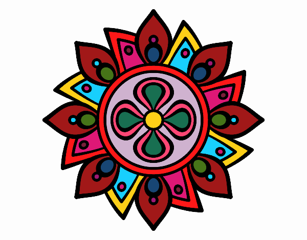 Mandala flor sencilla