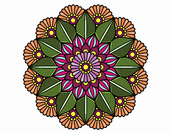 Mandala jardín vegetal