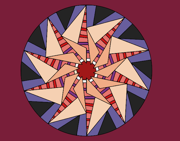 Mandala sol triangular