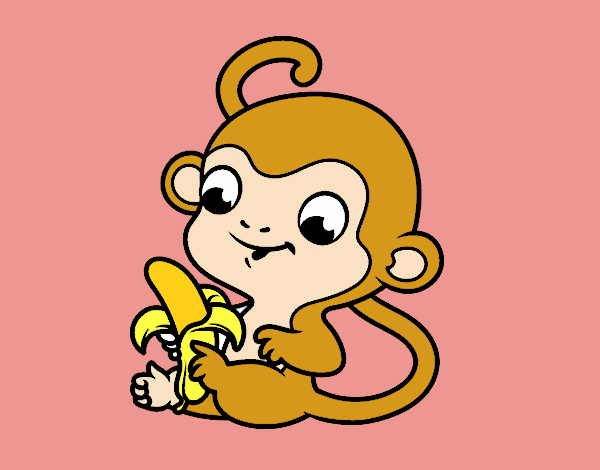 Monito con plátano