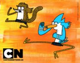 Mordecai y Rigby karatekas