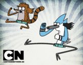 Mordecai y Rigby karatekas