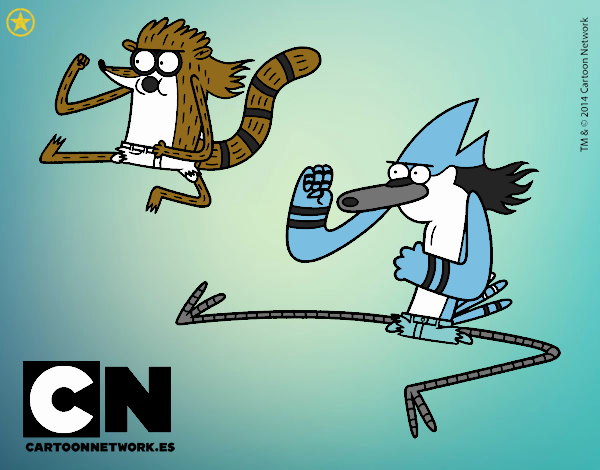 Mordecai y Rigby karatekas