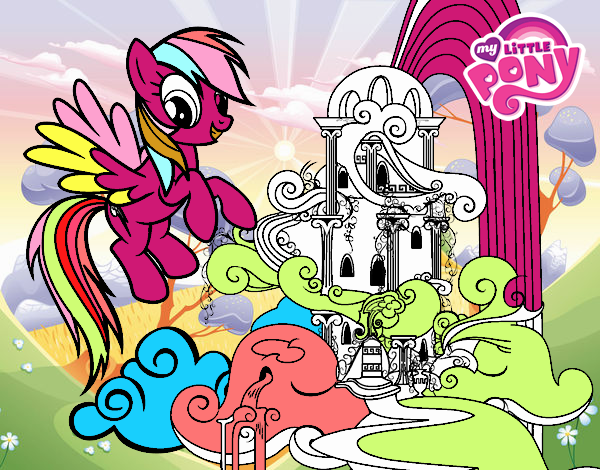 Rainbow Dash en su palacio