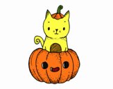 Un gatito de Halloween