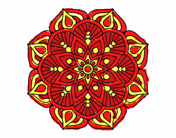 Un mandala de flor oriental