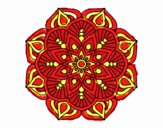 Un mandala de flor oriental