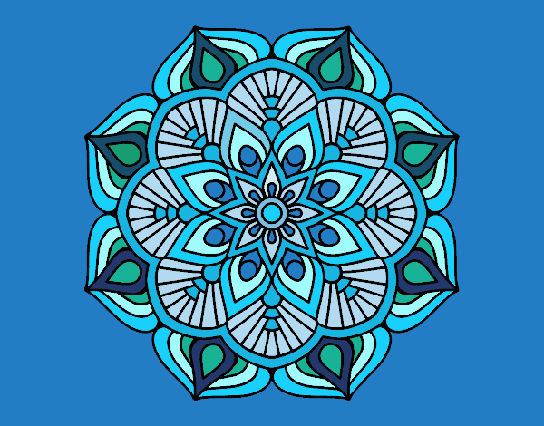 Un mandala de flor oriental