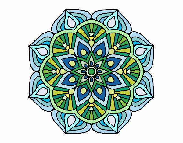 Un mandala de flor oriental