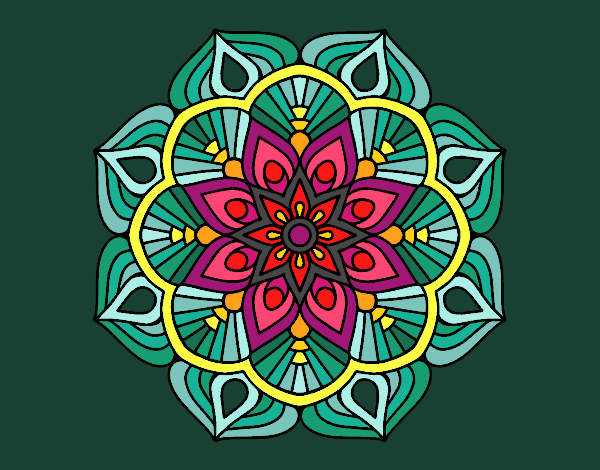 Un mandala de flor oriental