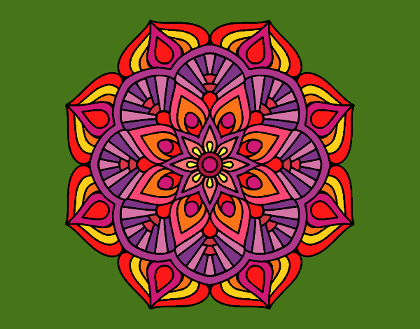 Un mandala de flor oriental