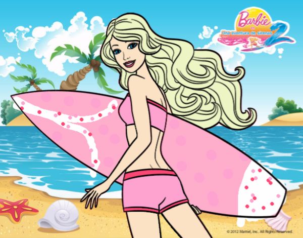 Barbie surfera