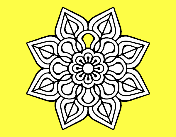 Mandala de flor sencilla