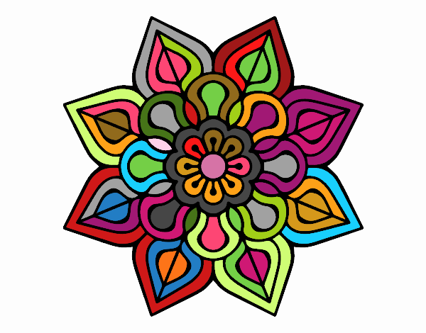 Mandala de flor sencilla