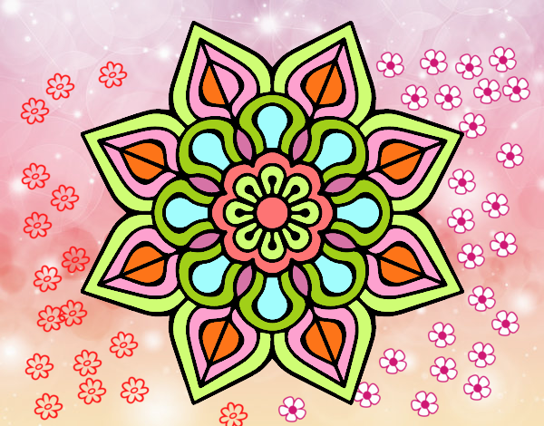 Mandala de flor sencilla