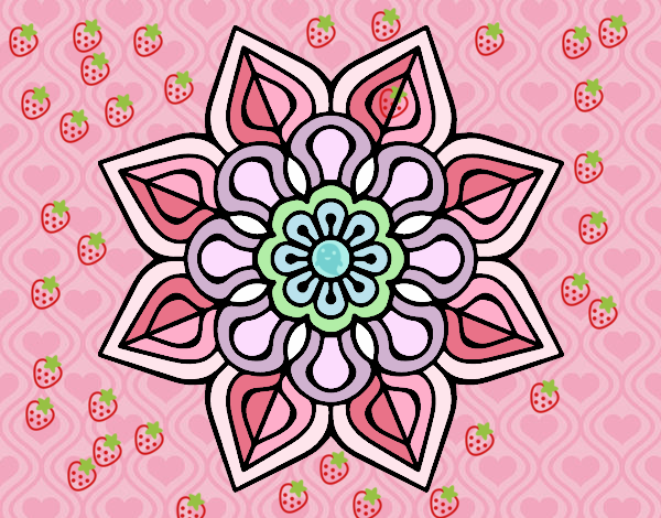 Mandala de flor sencilla