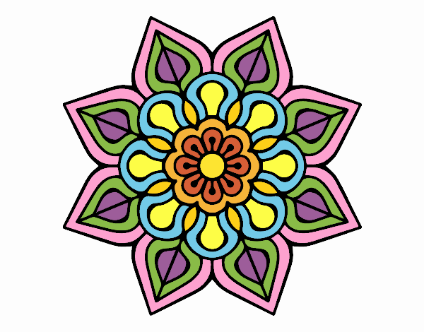 Mandala de flor sencilla