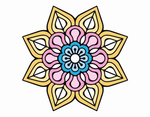 Mandala de flor sencilla