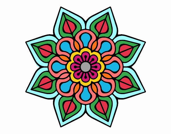 Mandala de flor sencilla