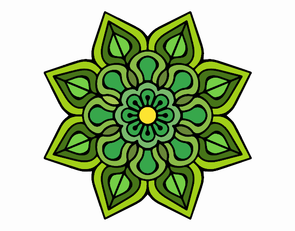 Mandala de flor sencilla