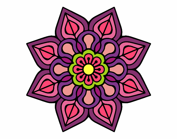 Mandala de flor sencilla