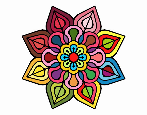 Mandala de flor sencilla