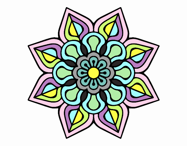 Mandala de flor sencilla