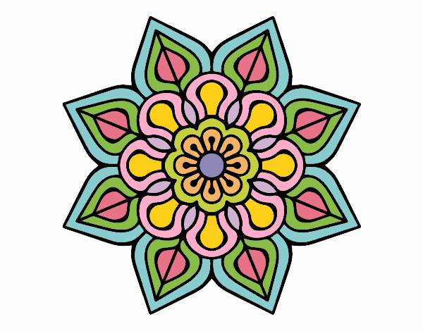 Mandala de flor sencilla